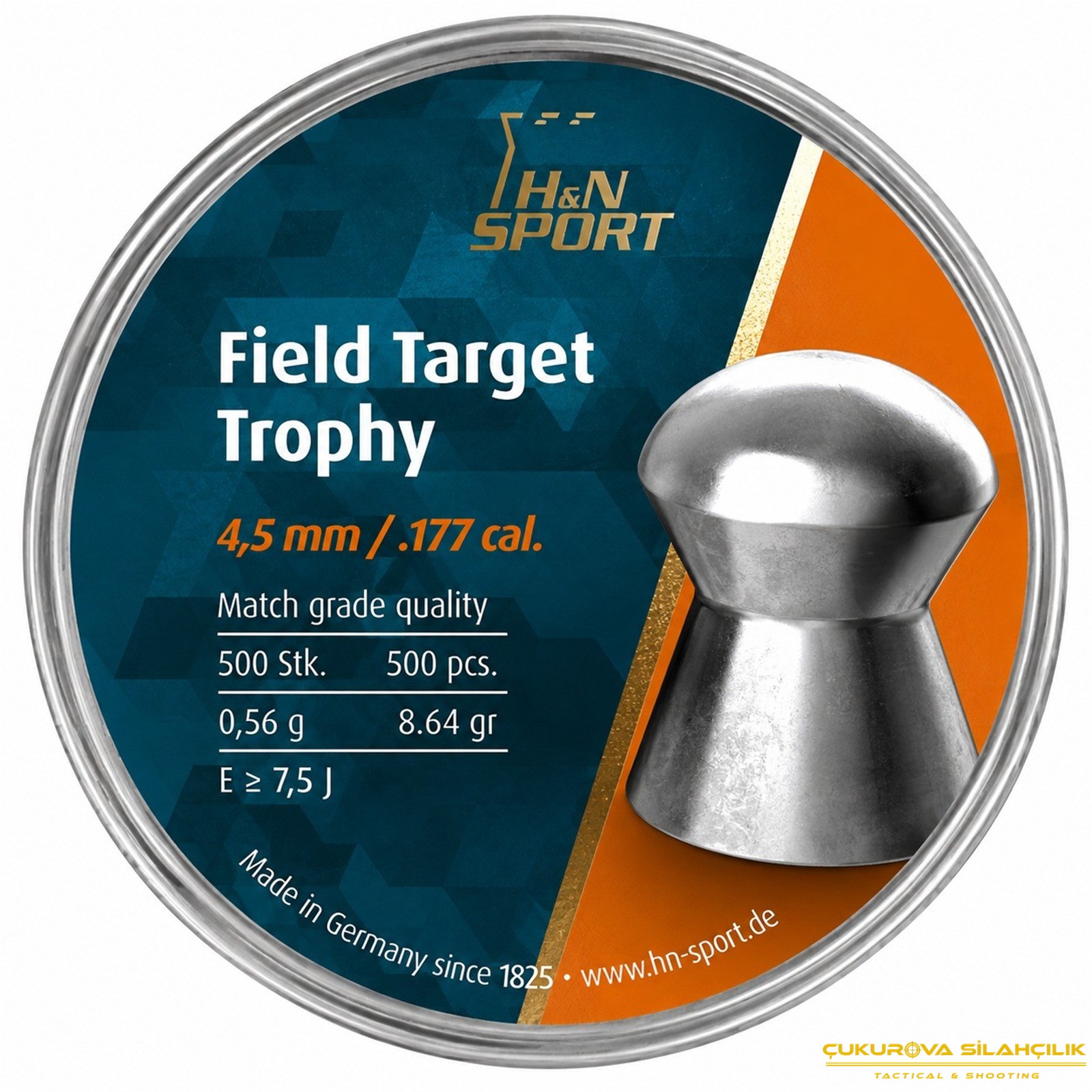 H&N Field Target Trophy Havalı Saçma 4.5 Mm. 500 Adet