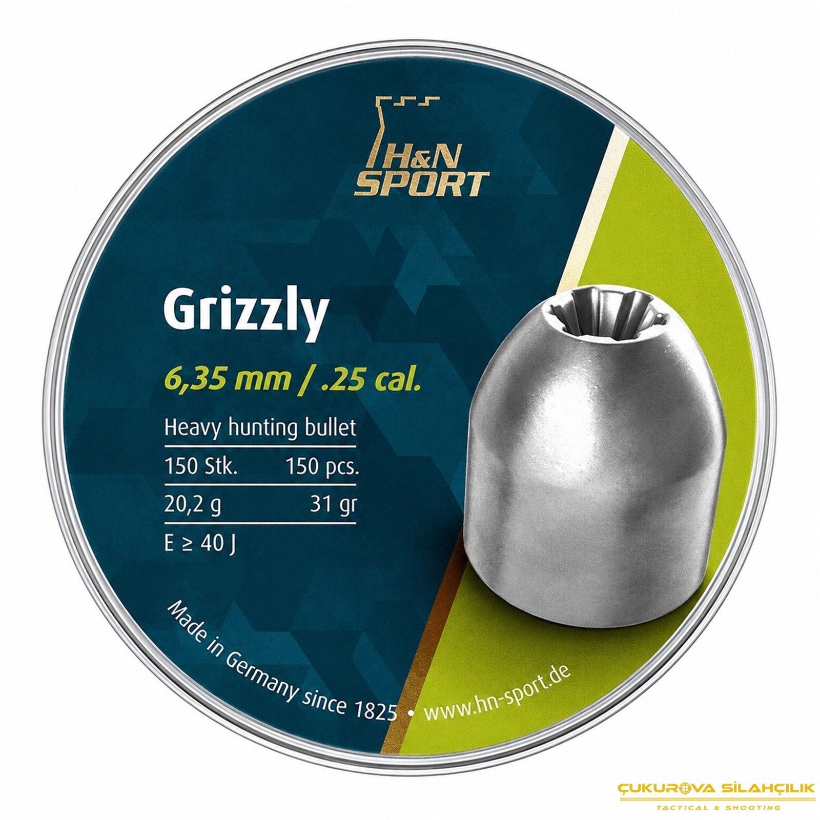H&N Grizzly Havalı Saçma 6.35 Mm. 150 Adet