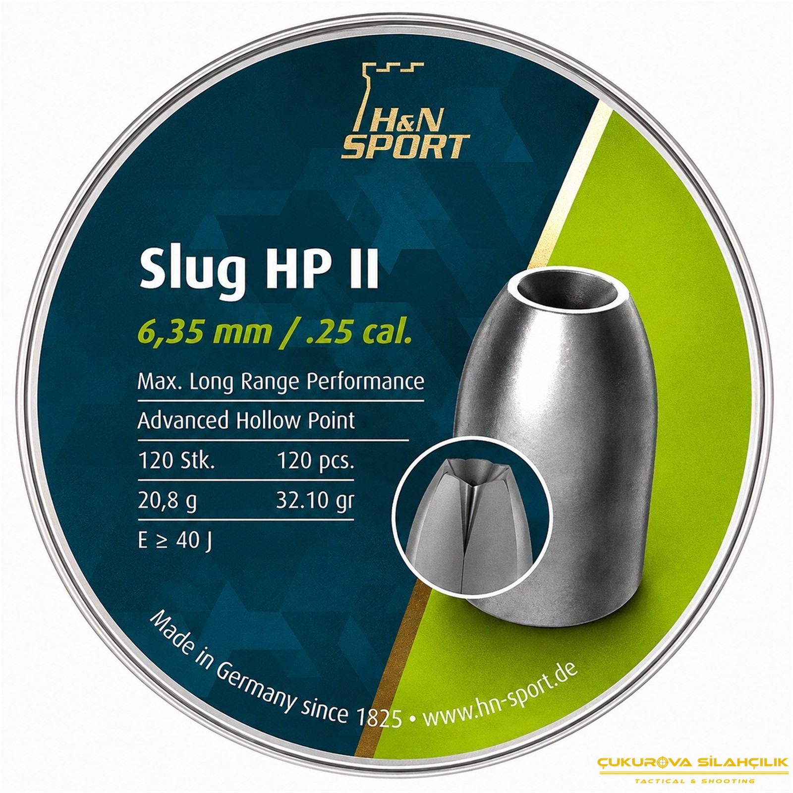 H&N Slug HP II Havalı Saçma 6.35 Mm. 36 Gr 120 Adet