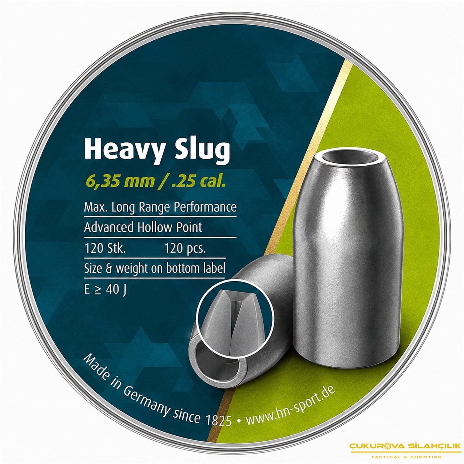 H&N Heavy Slug Havalı Saçma 6.35 Mm. 38 Gr. 120 Adet