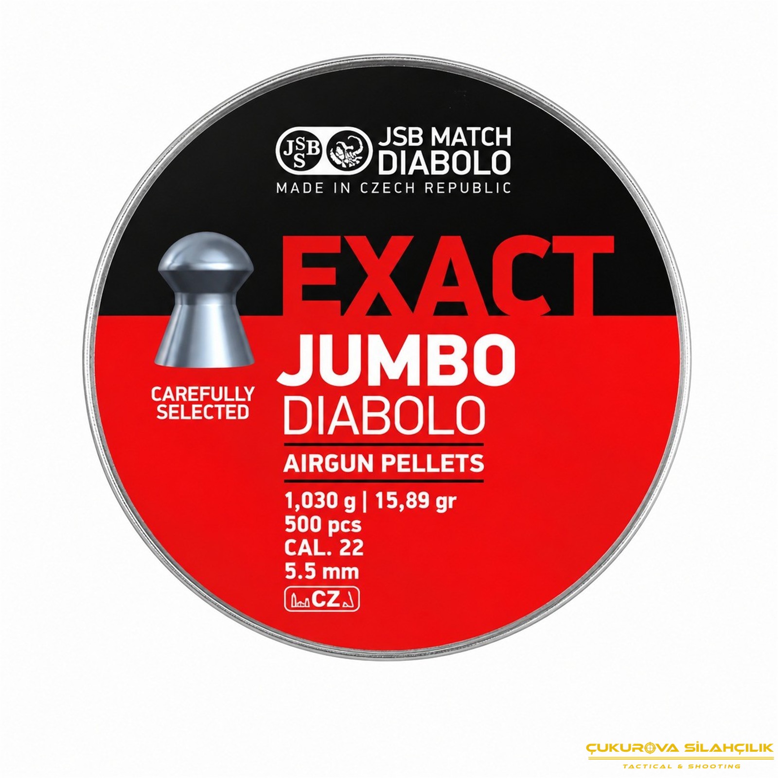 JSB Exact Jumbo Diabolo Havalı Saçma 5.50 Mm. 500 Adet