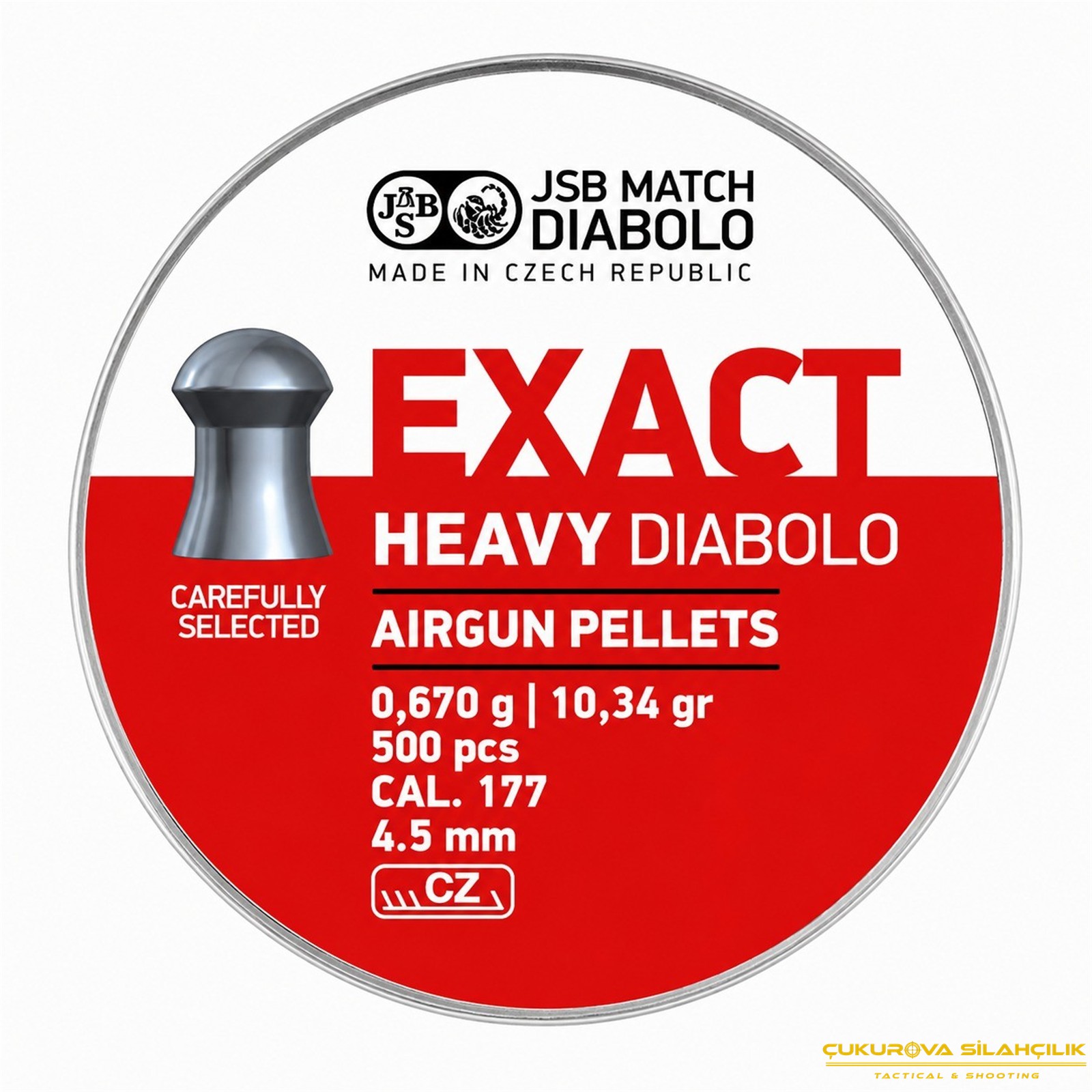 JSB Exact Heavy Diabolo Havalı Saçma 4.52 Mm. 500 Adet