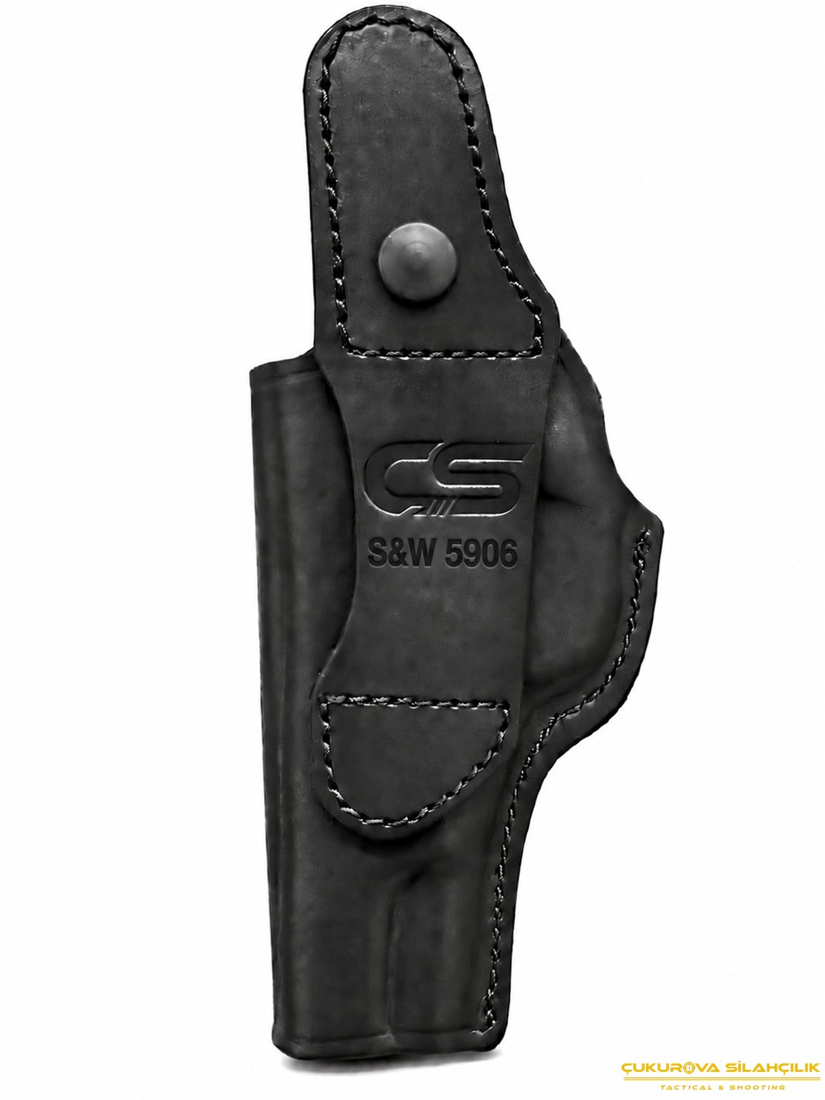 CS Maşalı Belt S&W 5906 Tabanca Kılıfı Siyah