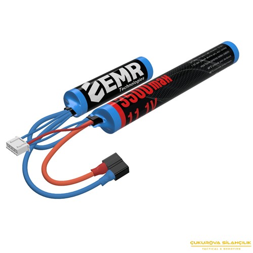 EMR 11.1V 3500 mAh Lithium Ion İki Yaprak Airsoft Pil T-Plug