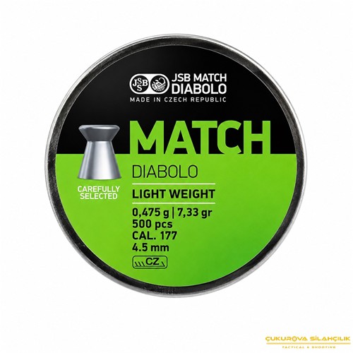 JSB Match Diabolo Light Weight Havalı Saçma 4.49 Mm. 500 Adet