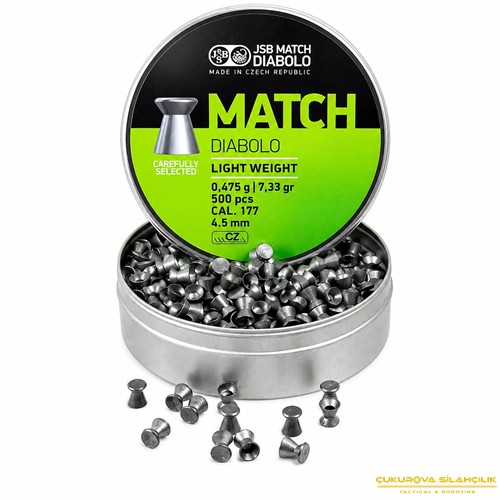 JSB Match Diabolo Light Weight Havalı Saçma 4.5 Mm. 500 Adet
