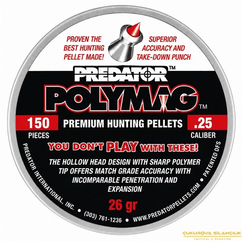 JSB Polymag Havalı Saçma 6.35 Mm. 150 Adet