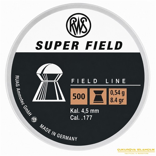 RWS Super Field Havalı Saçma 4.51 Mm. 500 Adet